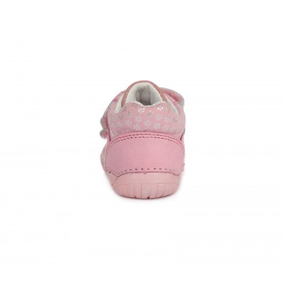 D.D. step barefoot dievčenská detská celokožená obuv 070-204 Dark pink